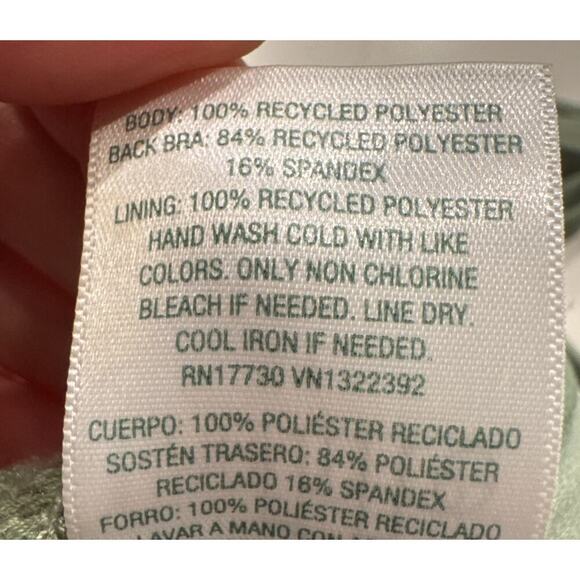 Wild Fable Green Crochet Bikini Top Women’s Size XXS Tie Front Longline Halter - Picture 6 of 6